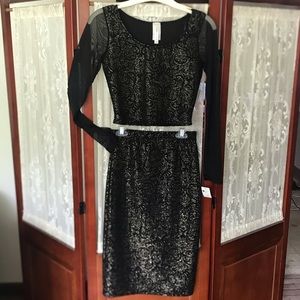 Black and Gold Skirt Set